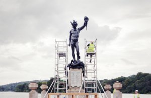 Perseus and head of Medusa, Trentham Gardens, Royal Academy Bronze Exhibition, August 2012 (3)