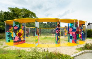 Symbiosis-at-Japan-House-London-Inujima-Art House Project-A-Art House-Beatriz Milhazes-Yellow-Flower-Dream,-2018-Photo- -Yoshikazu-Inoue-Courtesy-of-Fukutake-Foundation