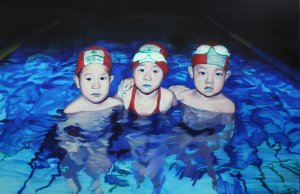 Yoo_Jaeyeon_three in the pool_oil on canvas_2015_145.5x112.1cm